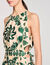 Vestido largo estampado de hojas