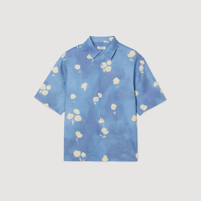 Camisa con estampado de flor
