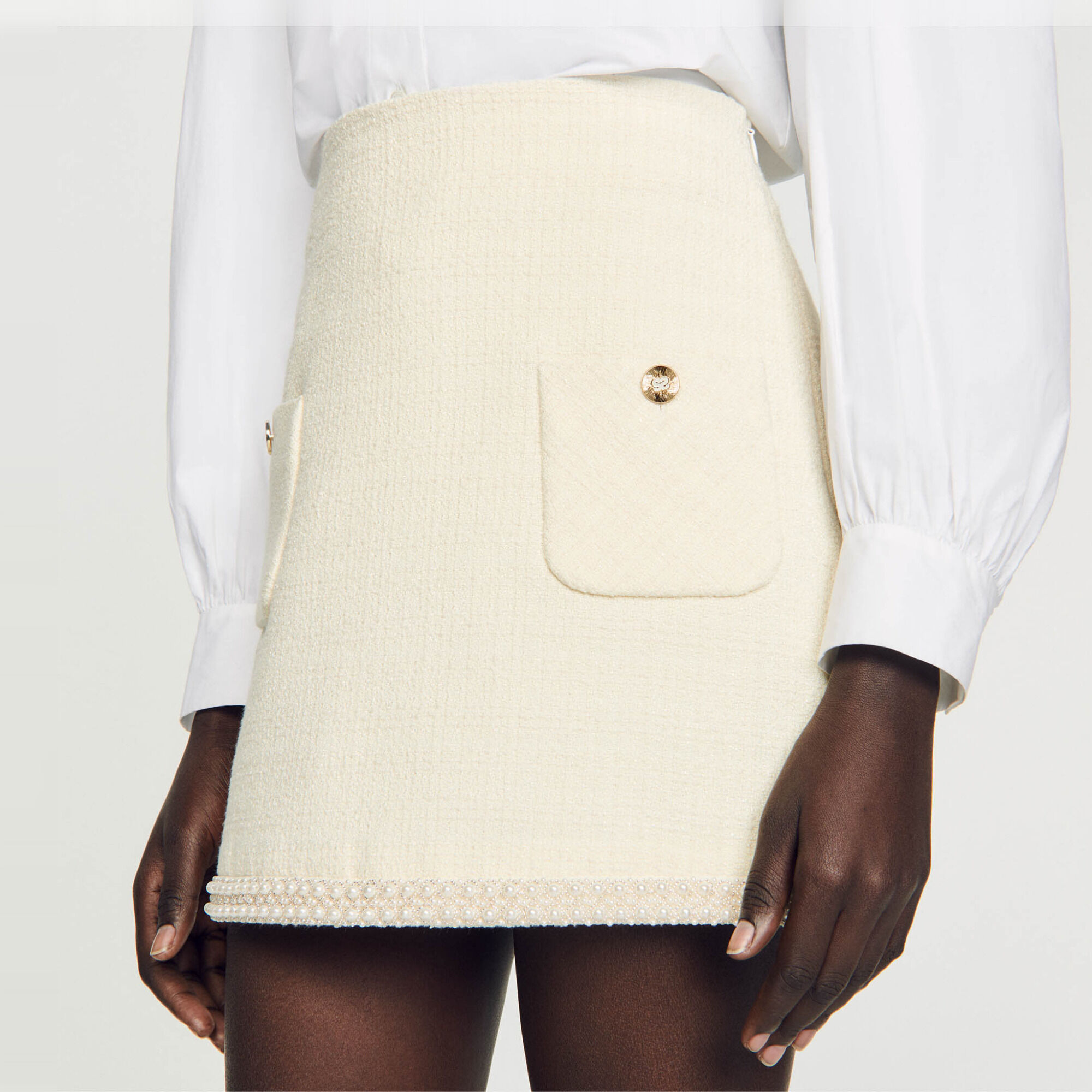 Falda de sarga de piedras