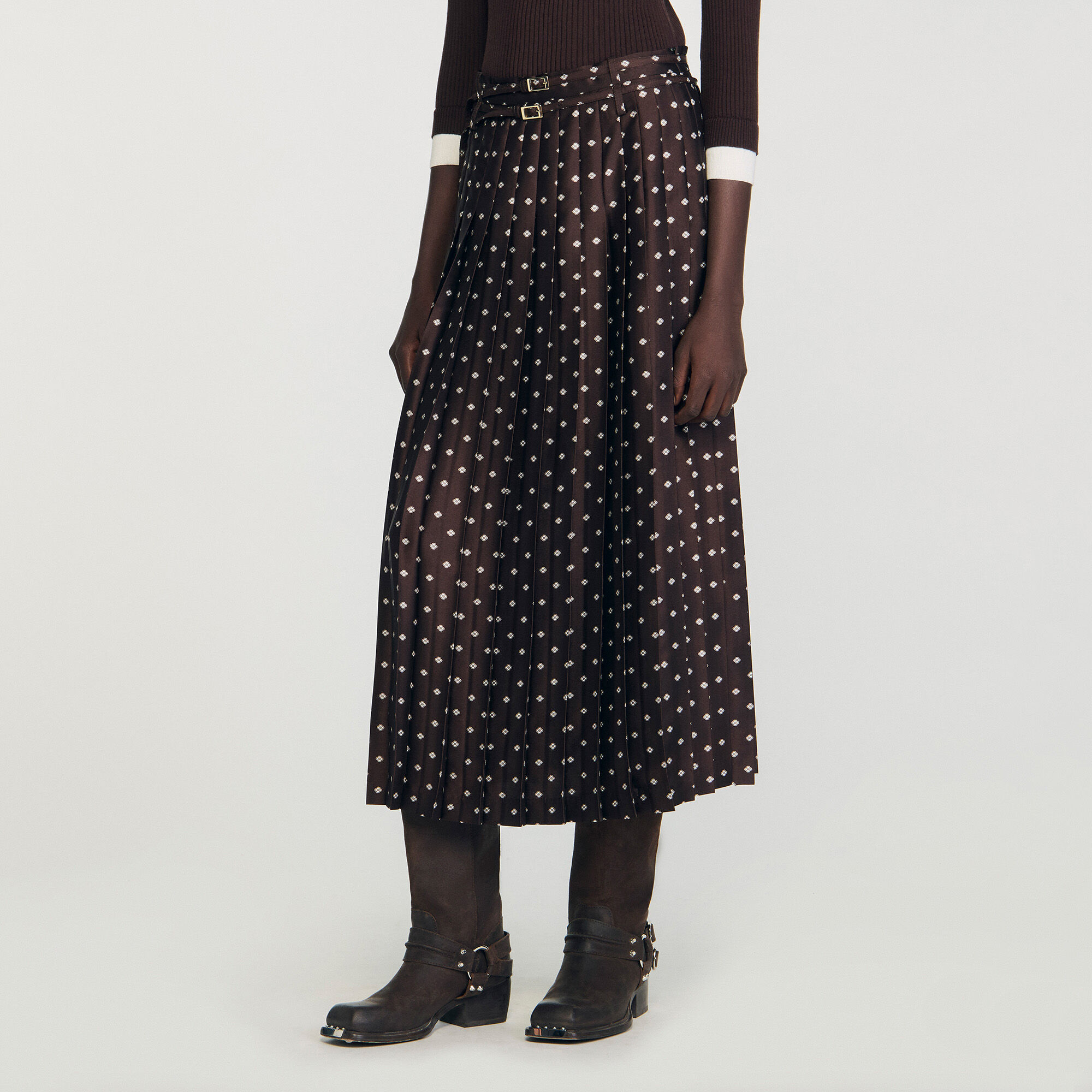 Falda larga con estampado pañuelo Falda larga con estampado pañuelo