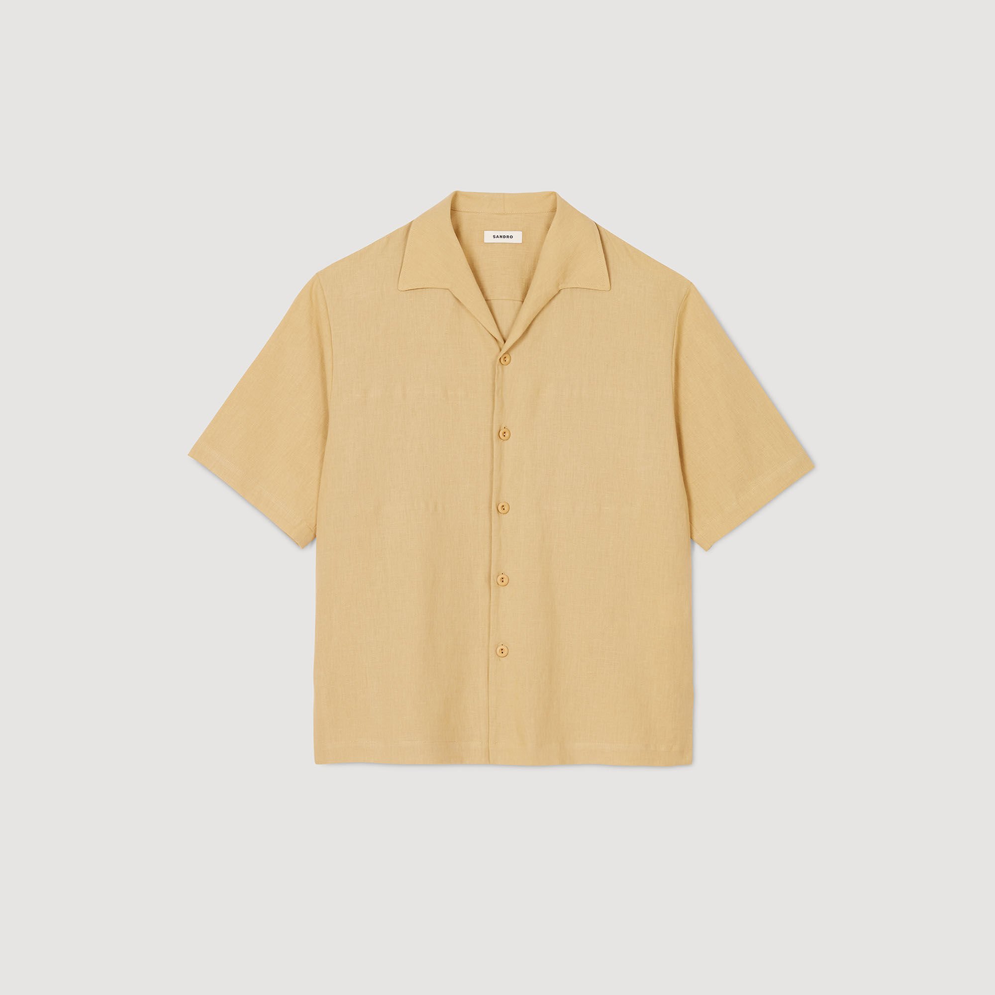 Camisa de algodón y lino