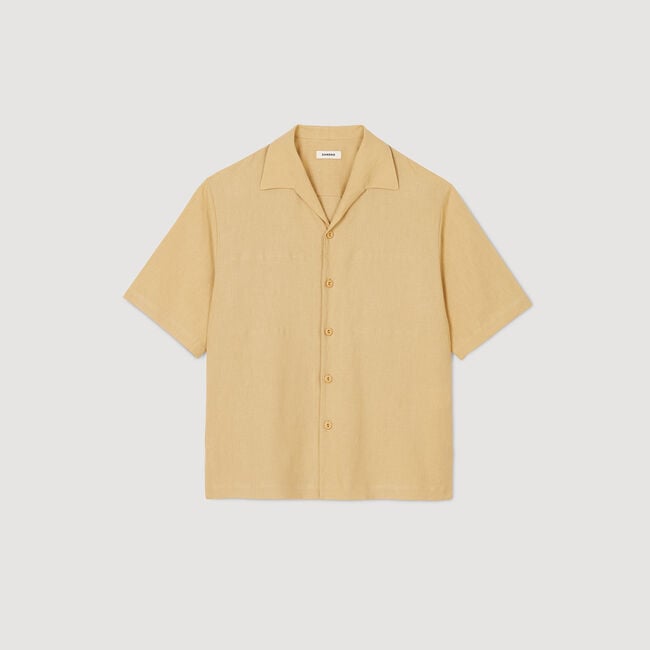 Camisa de algodón y lino