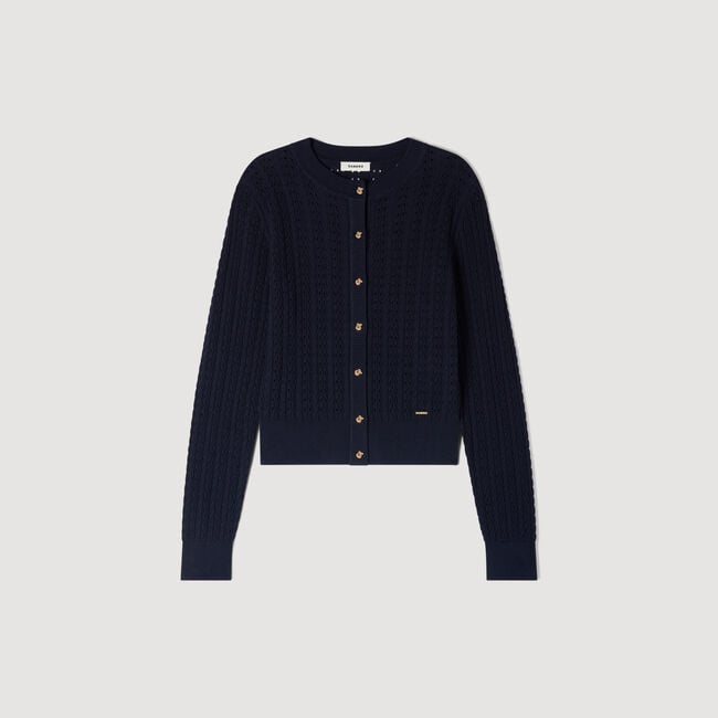 C&aacute;rdigan corto de punto texturizado