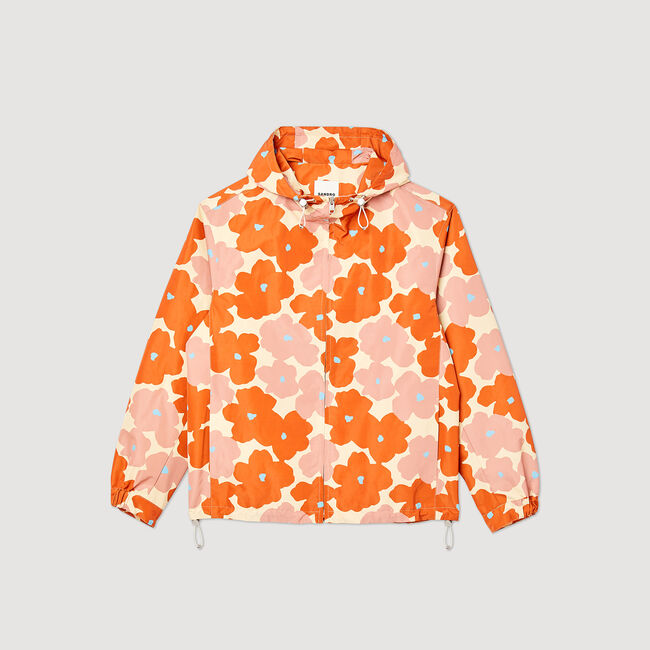 Cazadora con estampado de flores
