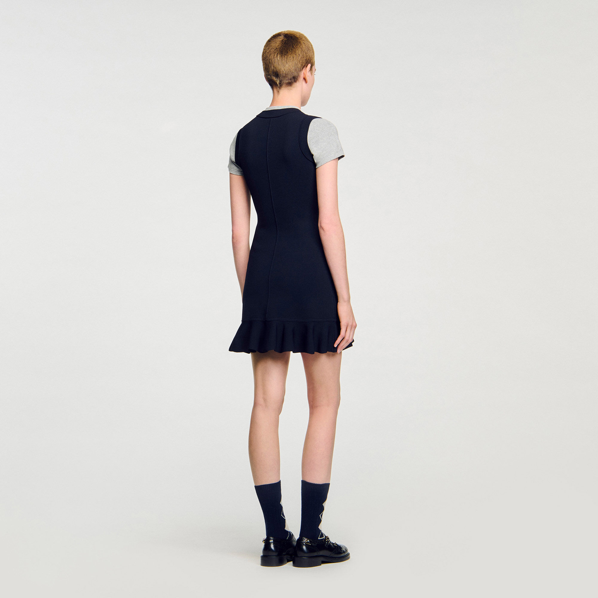 Vestido corto de punto 2 en 1
