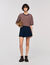 Camiseta a rayas y strass