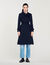 Gabardina con inserto plisado