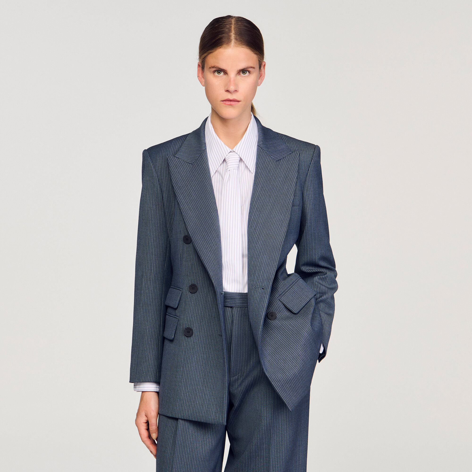 Chaqueta sastre de rayas