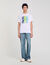 Camiseta de algodón estampado olas