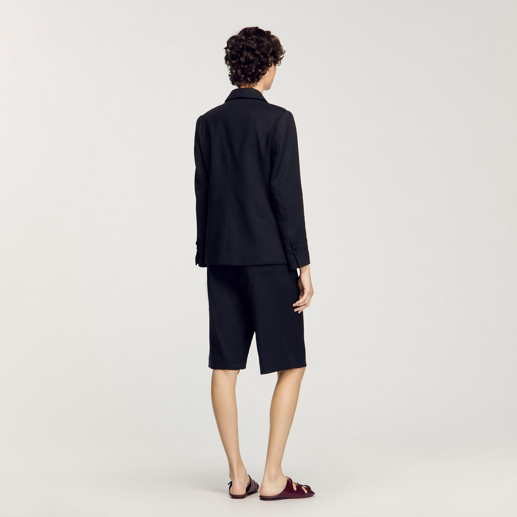 Chaqueta de traje con botonadura cruzada