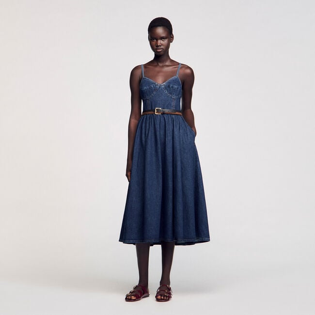 Vestido midi de mezclilla