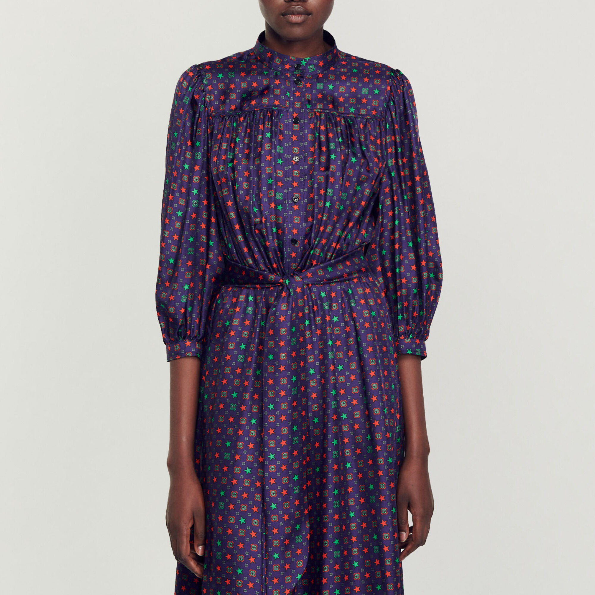 Vestido midi estampado