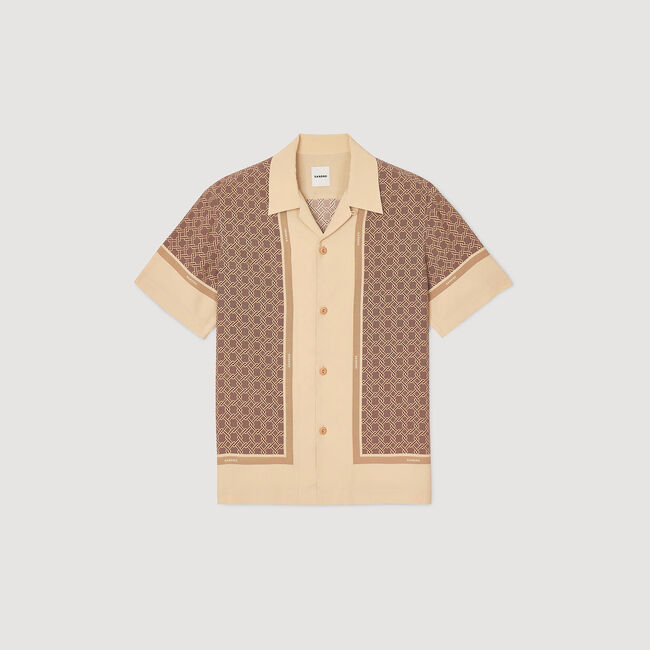 Camisa estampada de manga corta