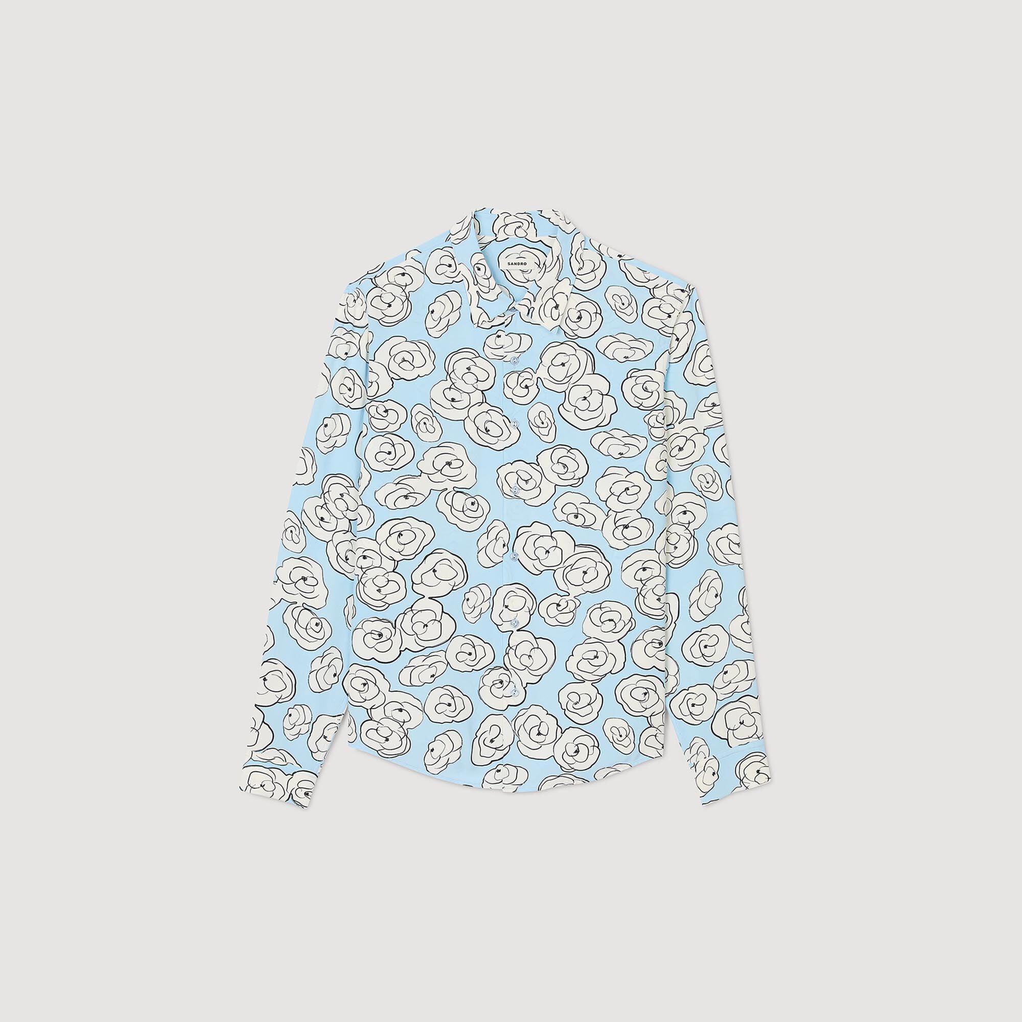 Camisa con estampado de camelias - Hombre | Sandro