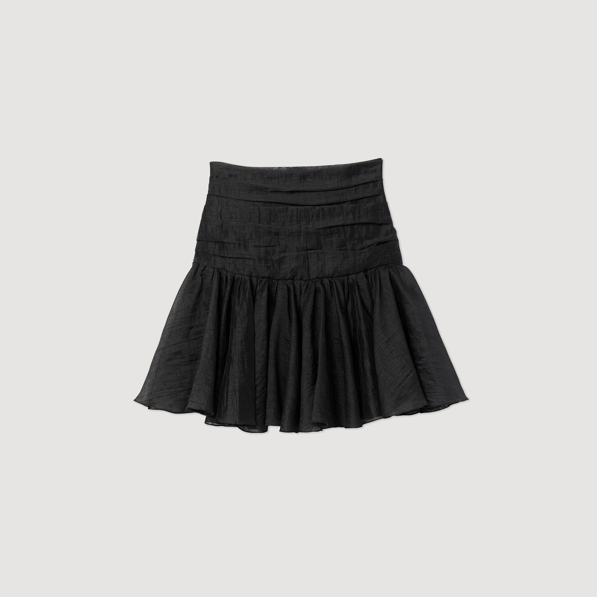 Falda corta avolantada
