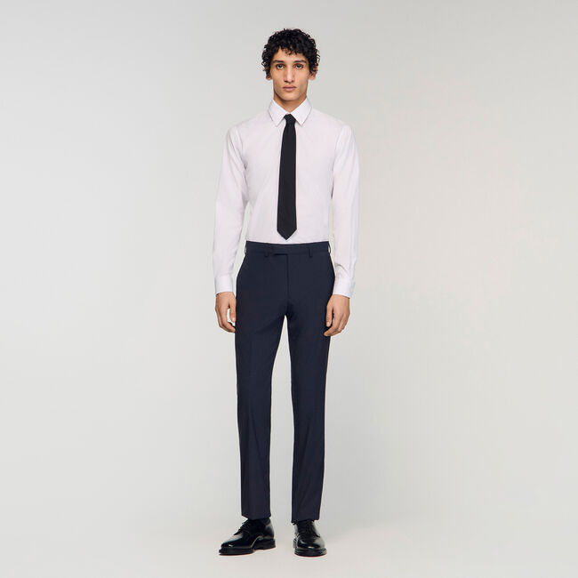 Pantal&oacute;n de traje en lana