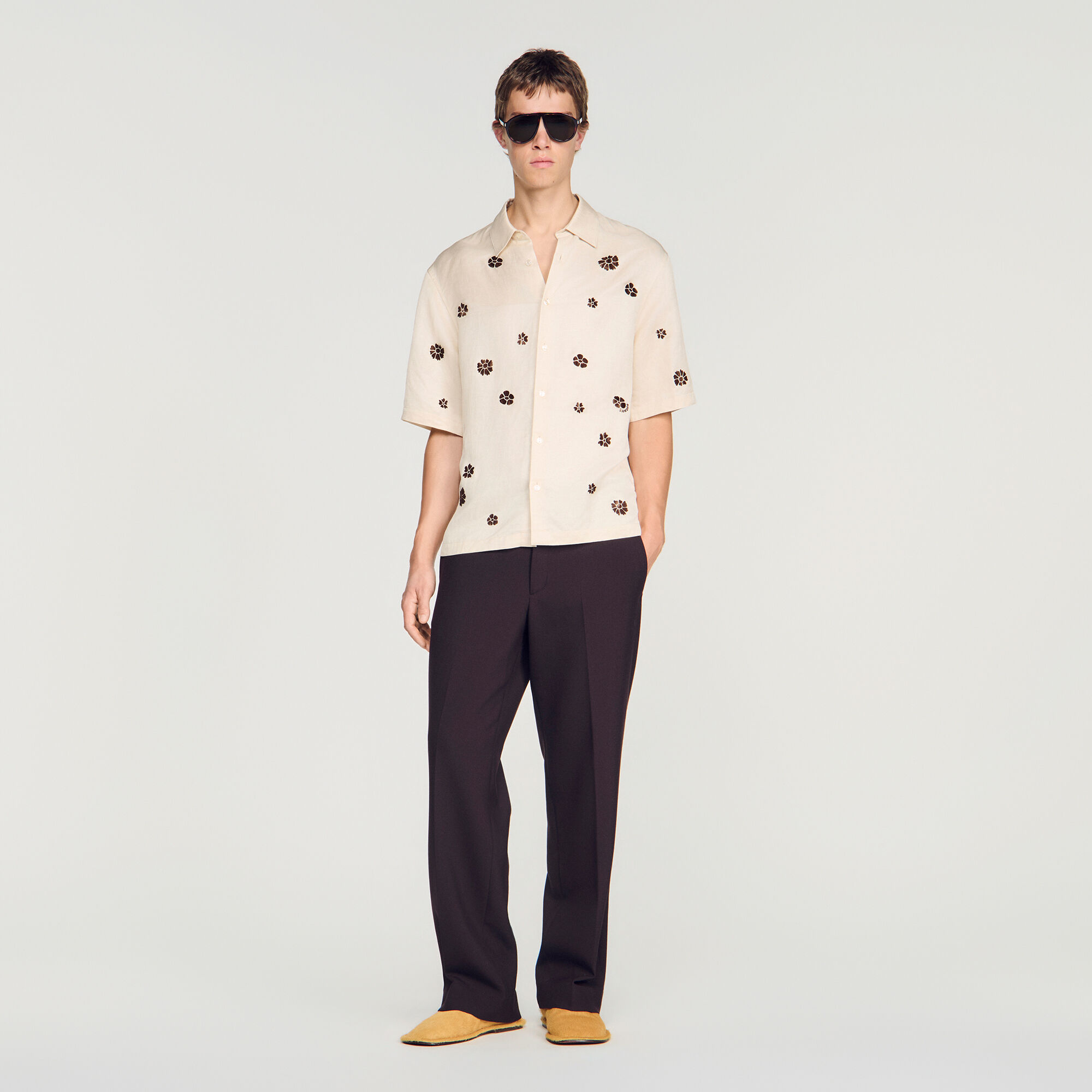 Camisa fluida con estampado floral