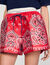 Pantalón corto estampado bandana