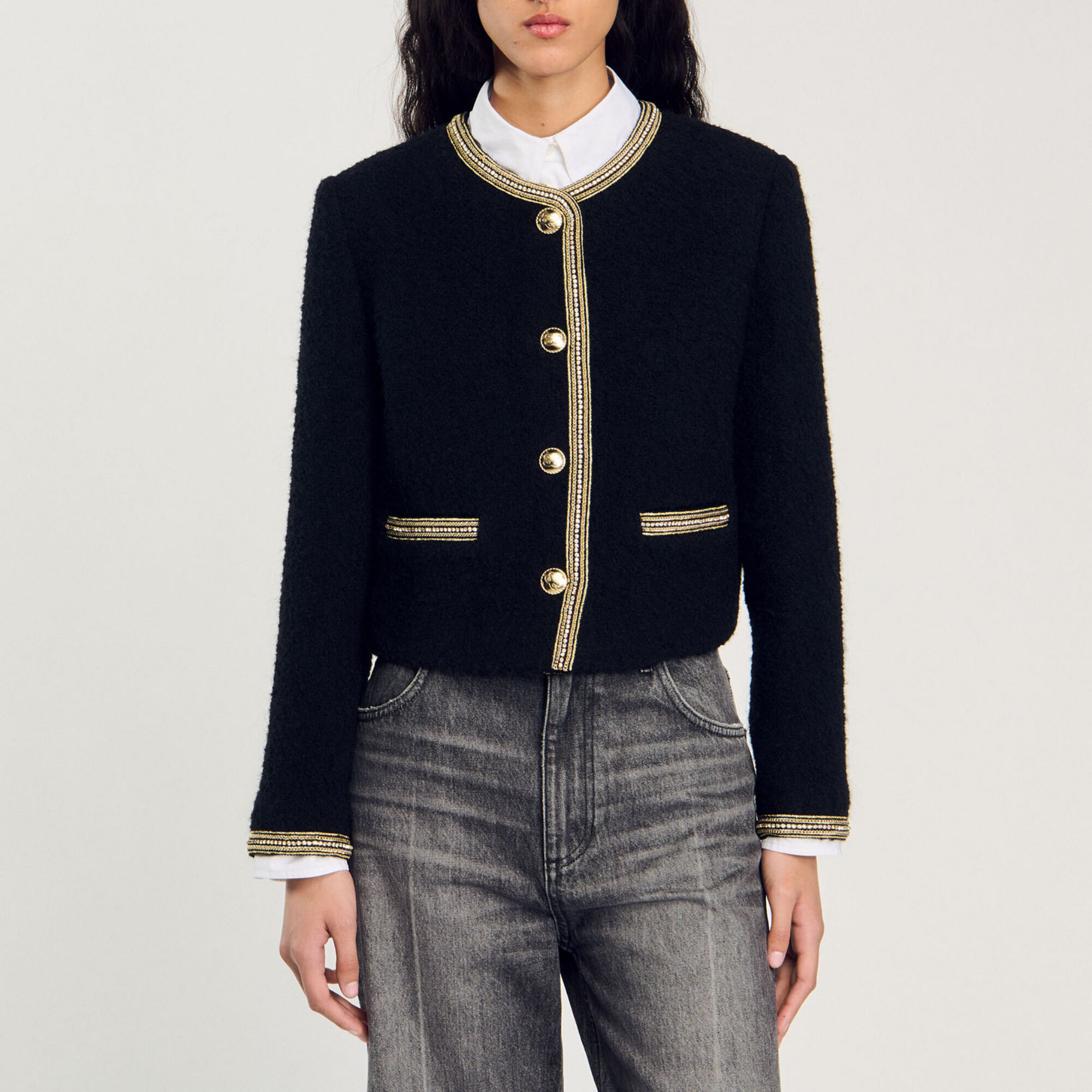 Chaqueta corta de tweed