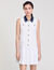 Vestido corto con cuello en contraste