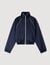 Cazadora corta de raso logo bordado