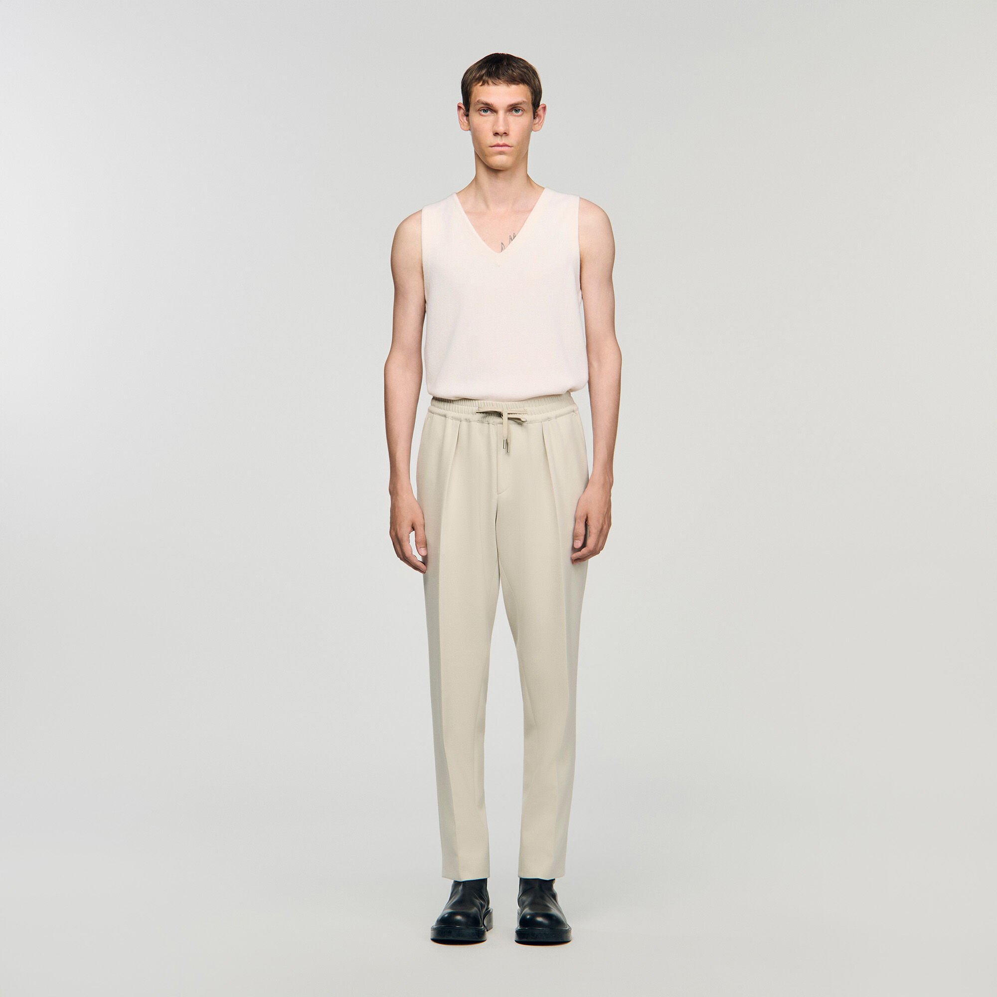 Pantalón recto elástico