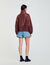 Cazadora de cuero oversize