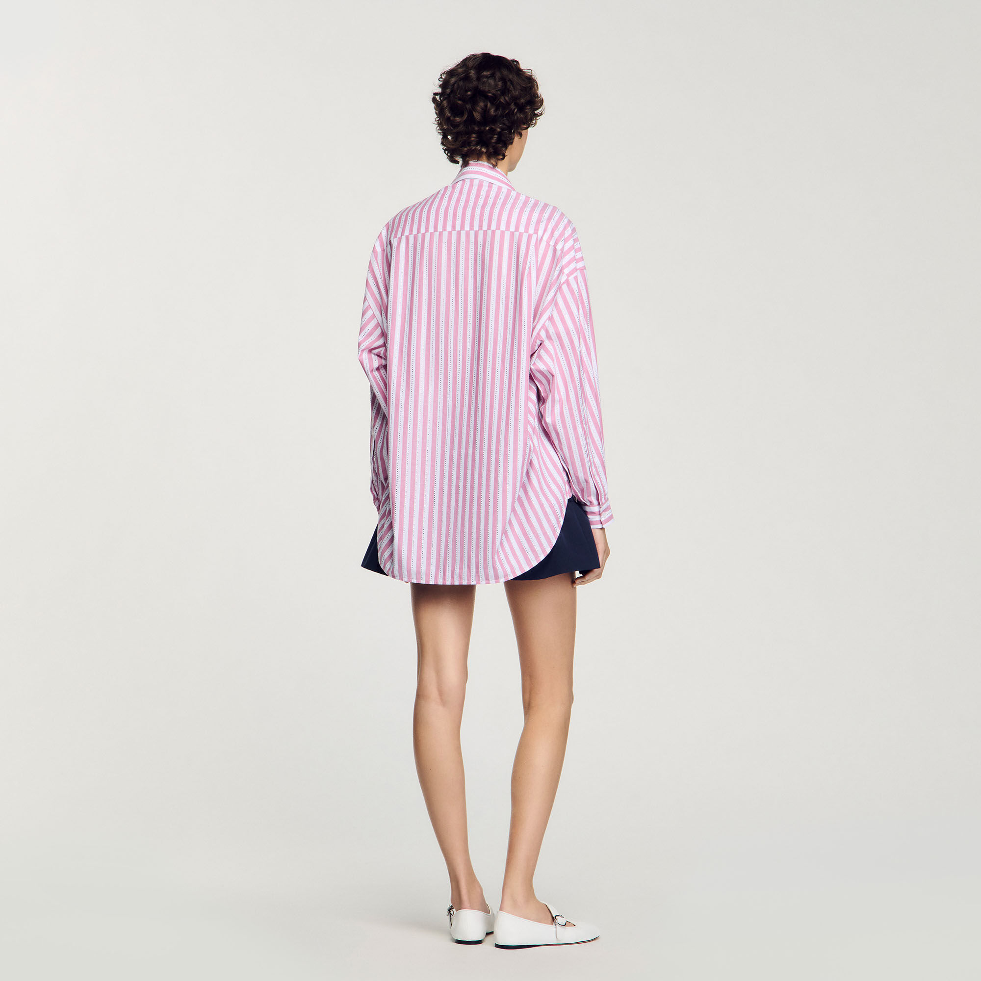 Camisa a rayas con strass
