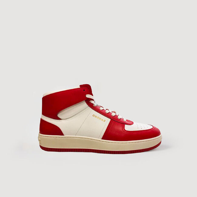 Sneakers altas de piel