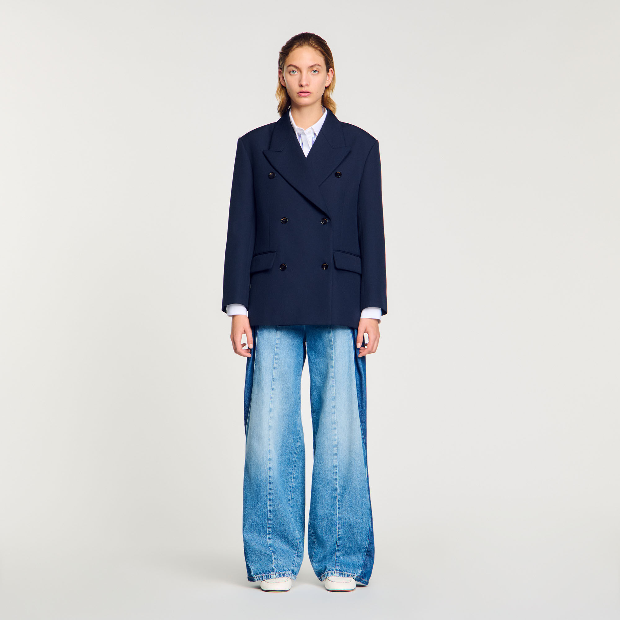Chaqueta de traje de mezcla de lana