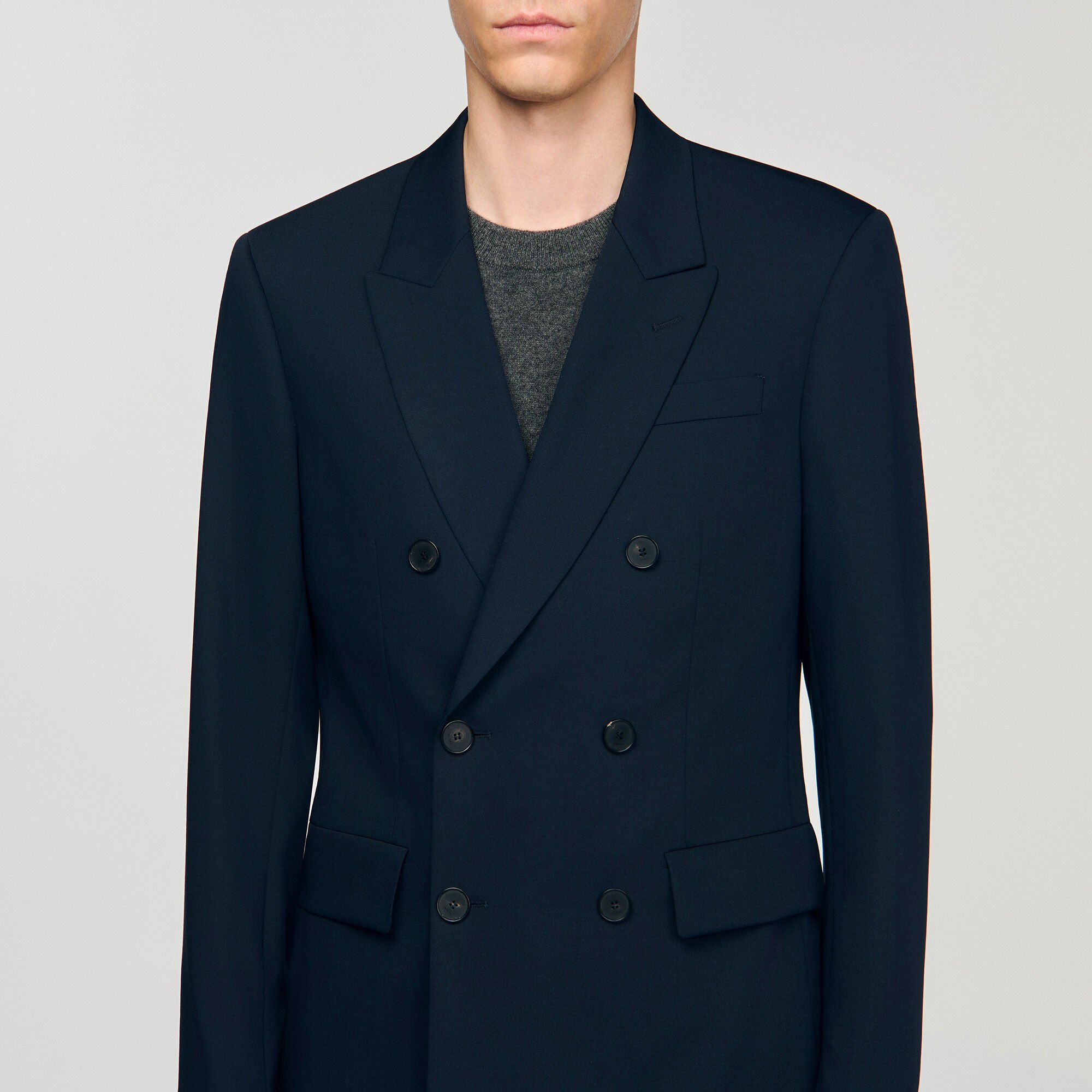 Chaqueta de traje cruzada