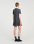 Vestido corto plisado con strass