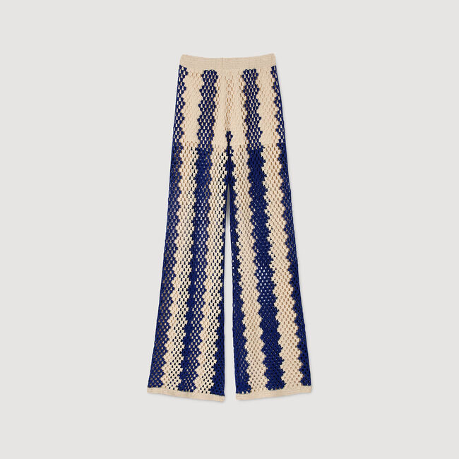 Pantalón de punto bicolor