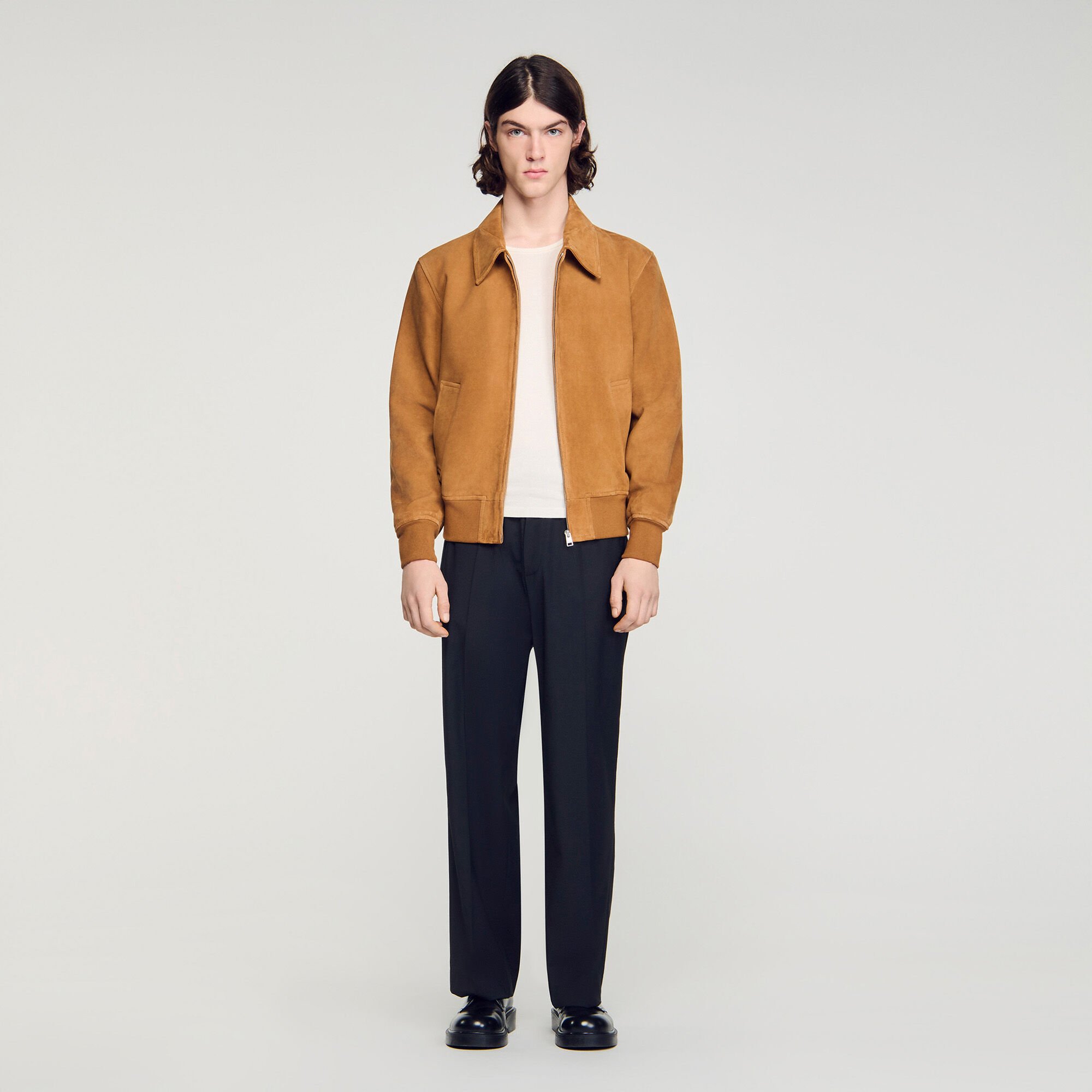 Cazadora de cuero de cabra