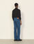 Pantalón de denim ligeramente acampanado