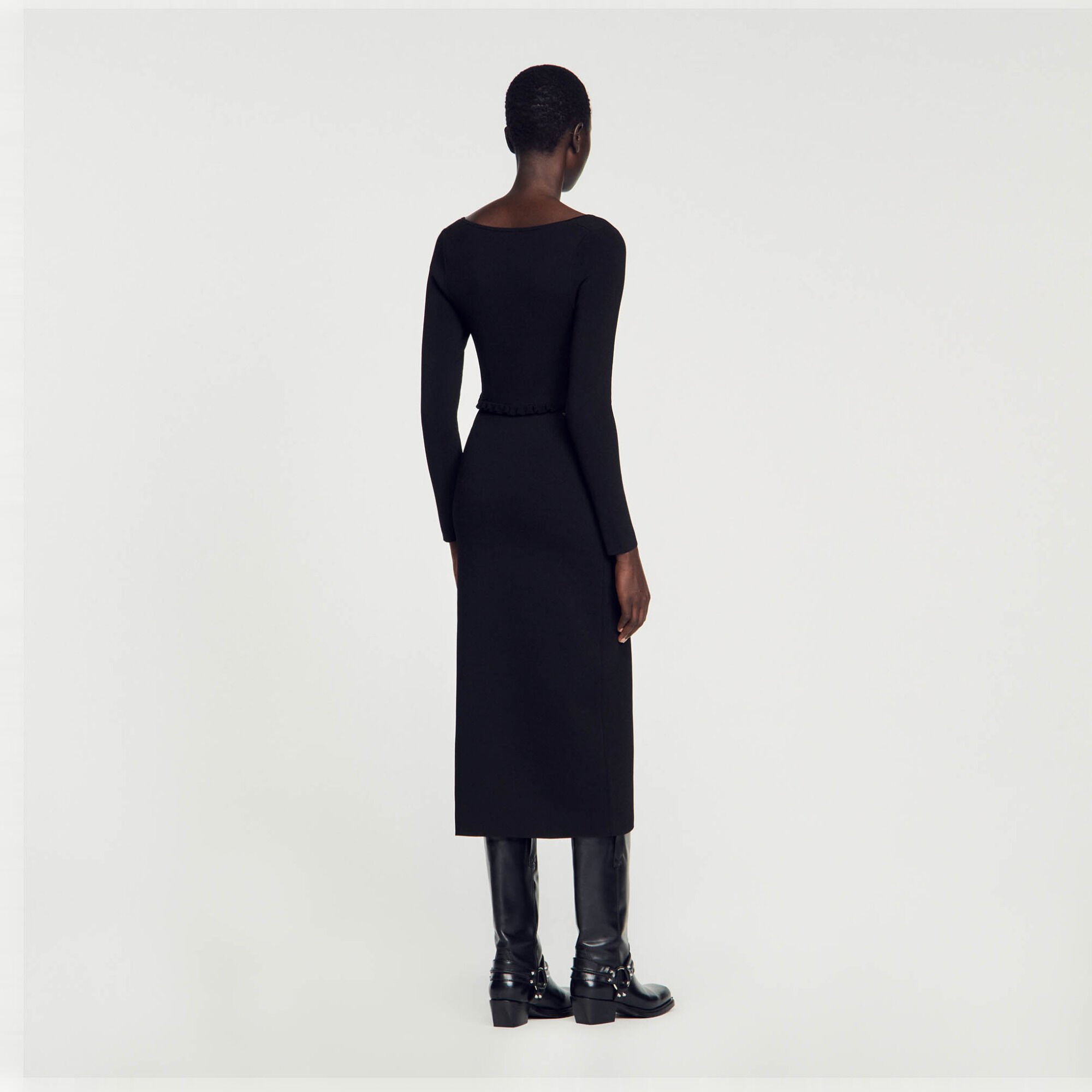 Vestido midi calado