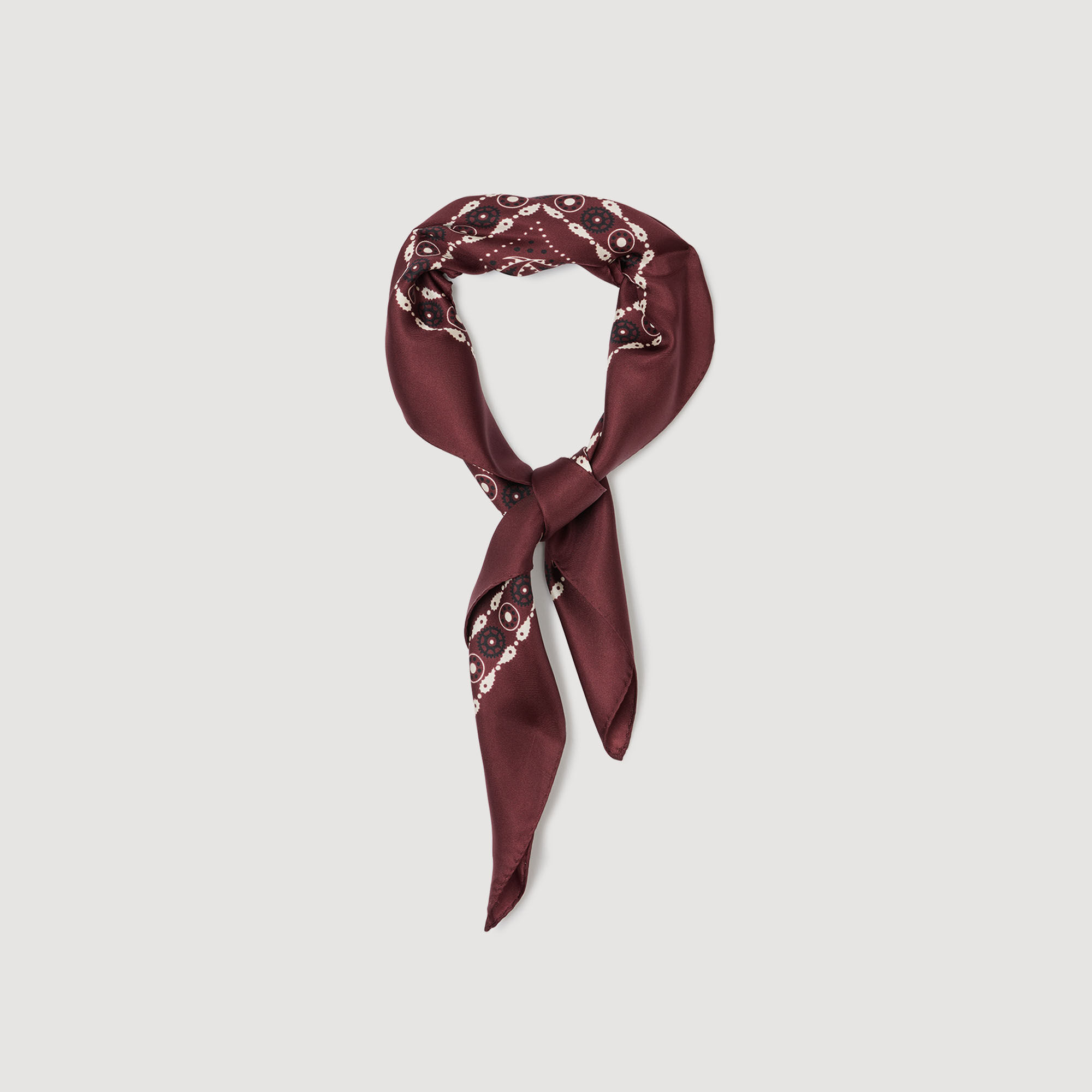 Pañuelo de seda estampado bandana