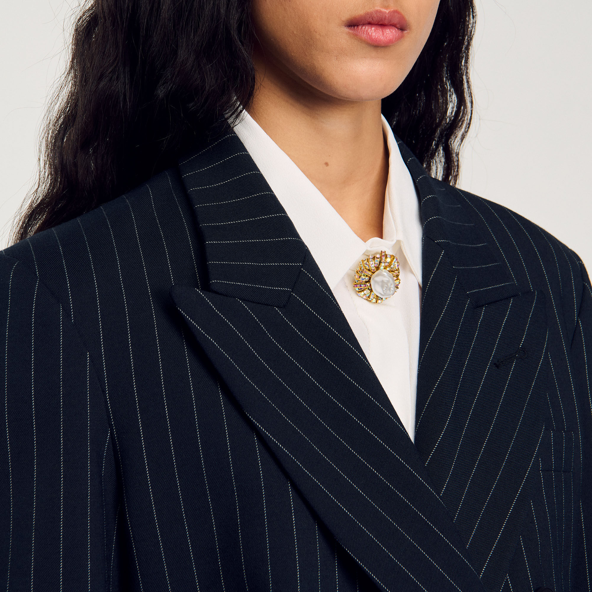 Chaqueta de traje a rayas