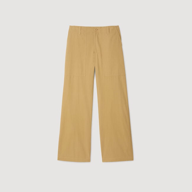 Pantalón ancho de algodón
