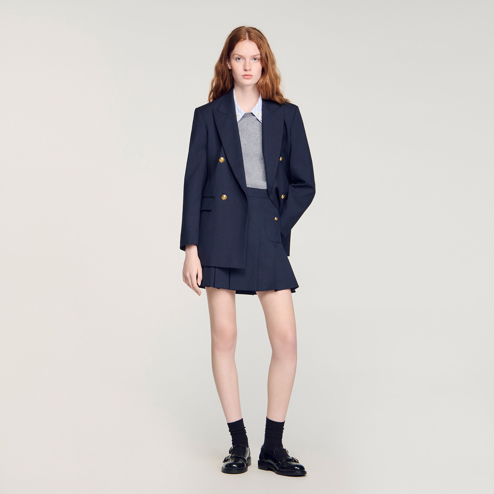 Jersey de lana cuello desmontable