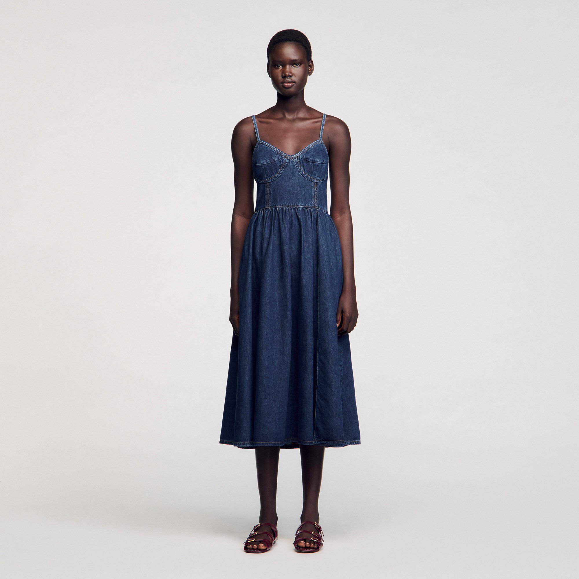 Vestido midi de mezclilla