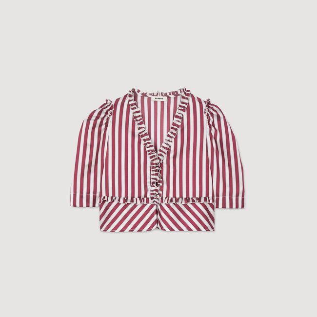 Camisa a rayas con volantes