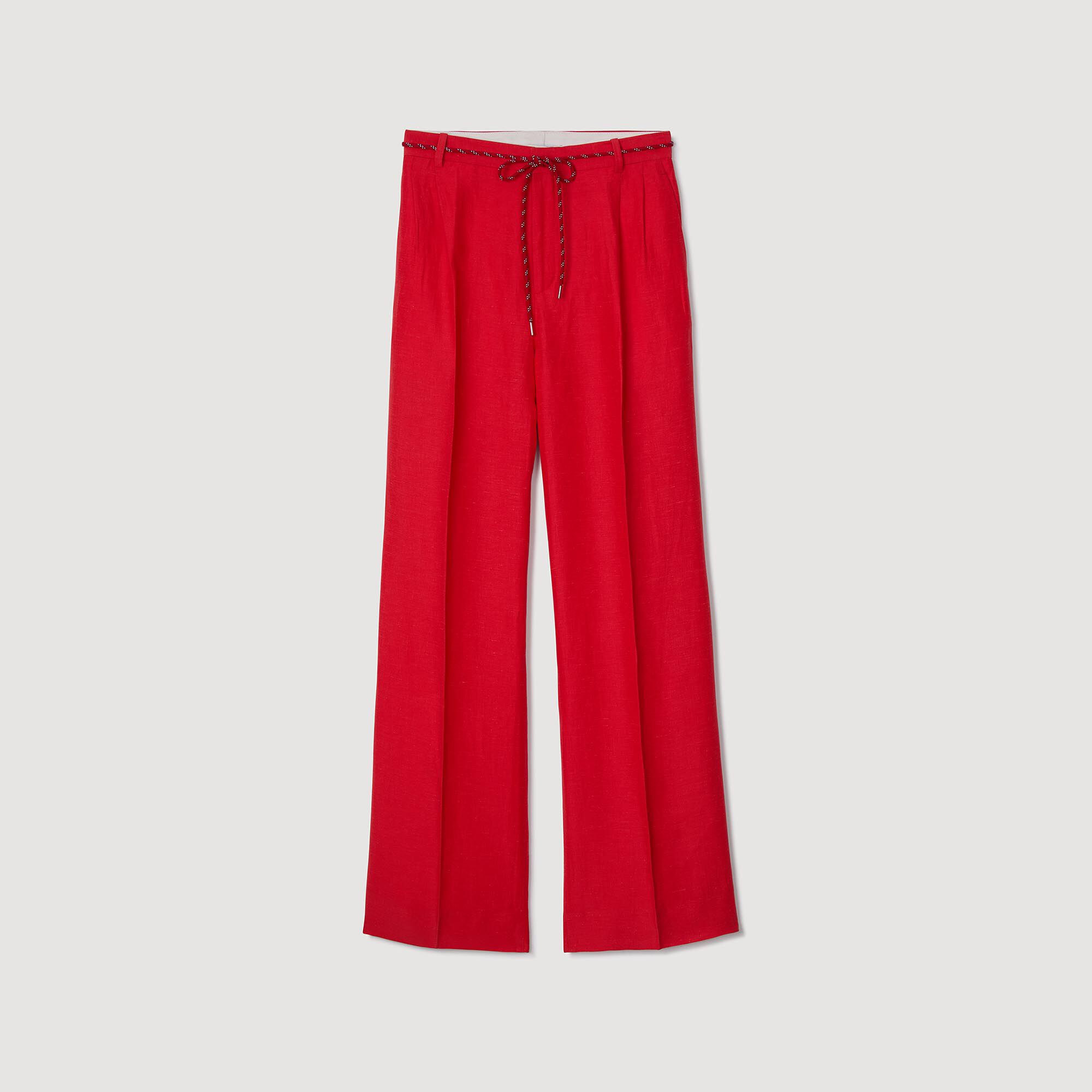 Pantalones con cinturón tipo cordón