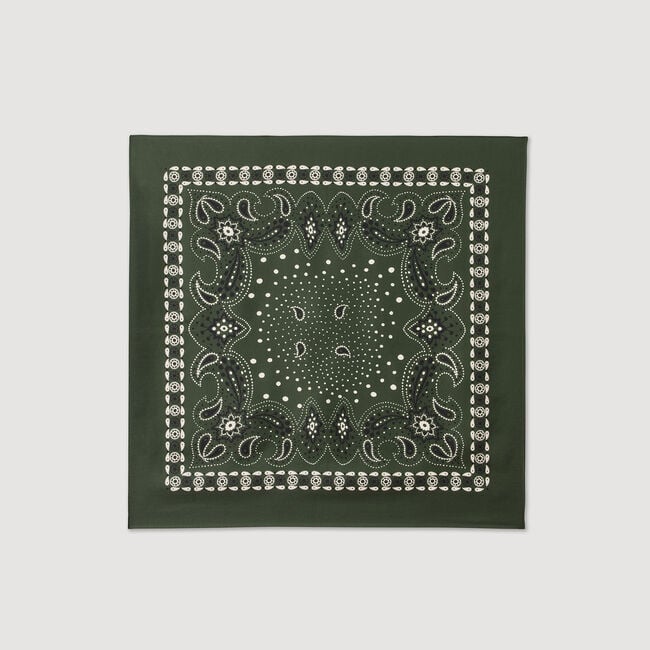 Pañuelo de seda estampado bandana