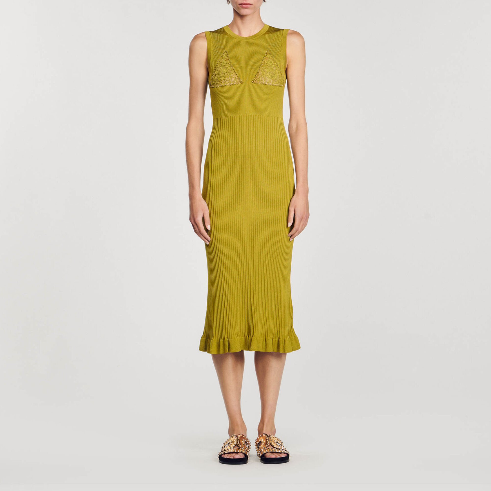 Vestido midi de punto