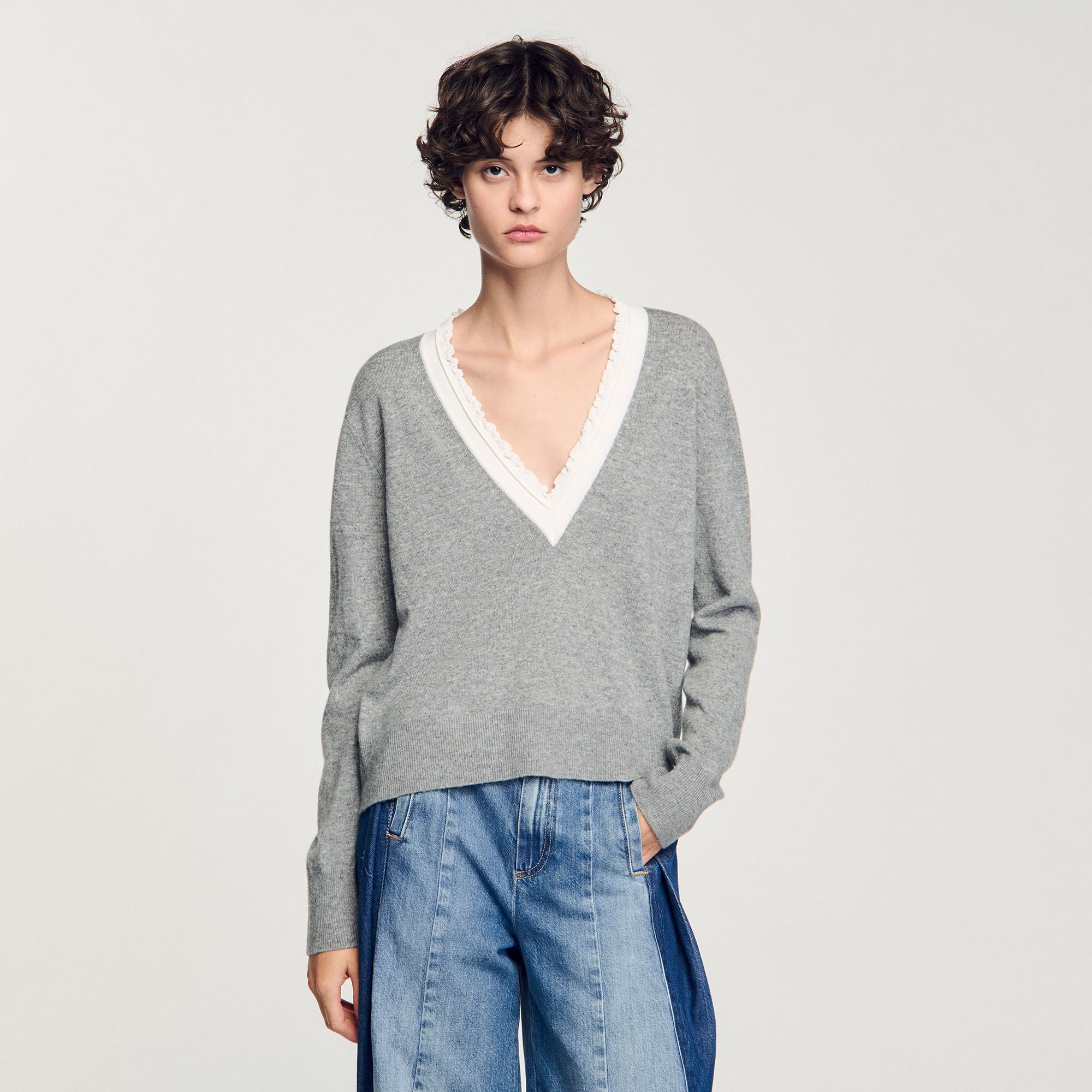 Jersey con cuello de pico