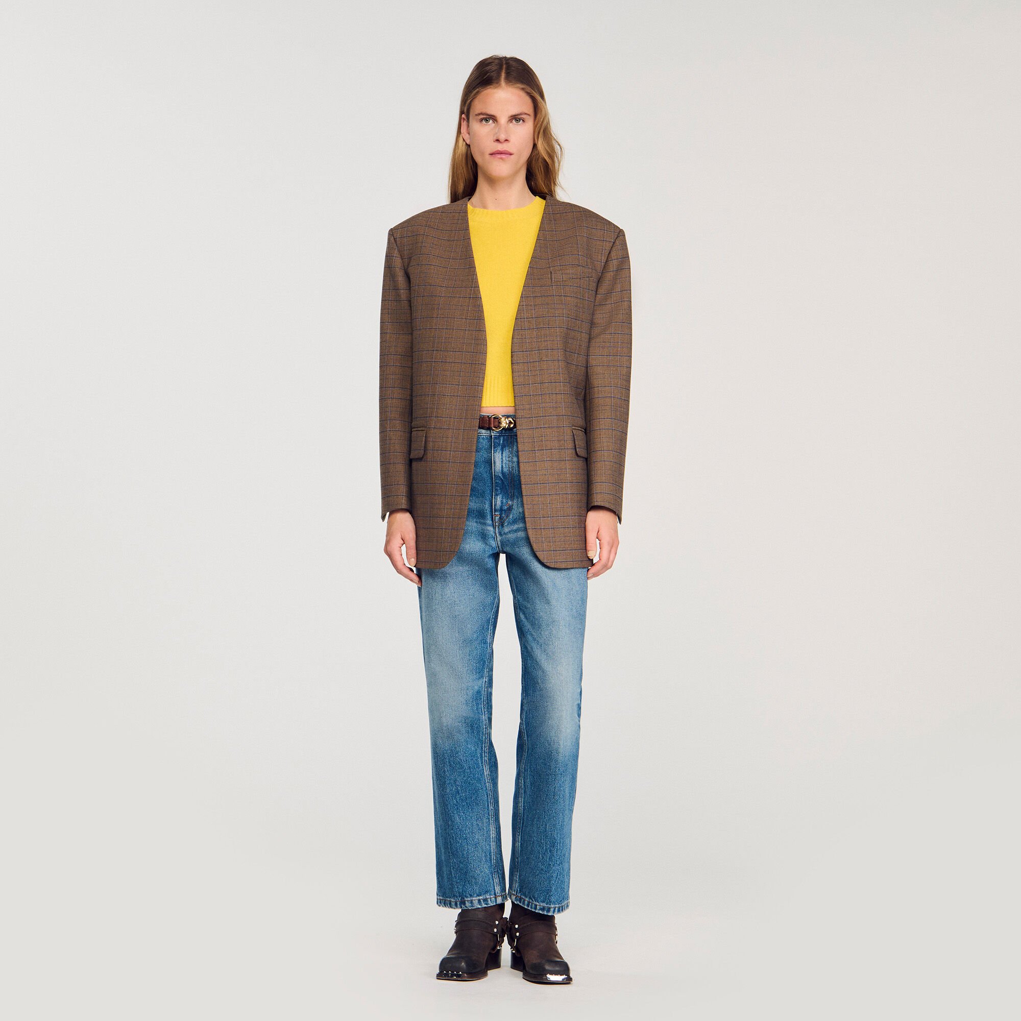 Chaqueta oversize de cuadros