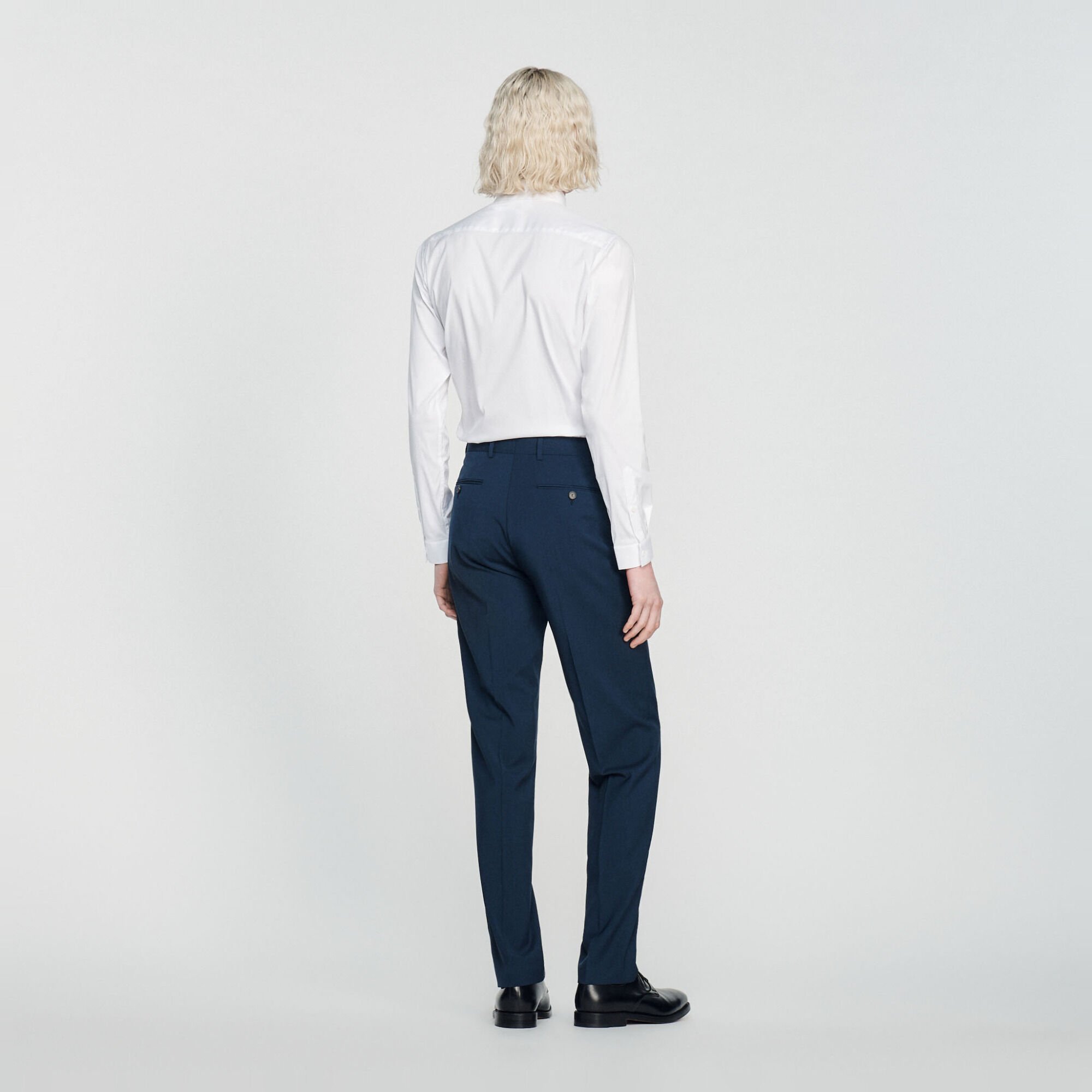 Pantalón de traje de lana stretch
