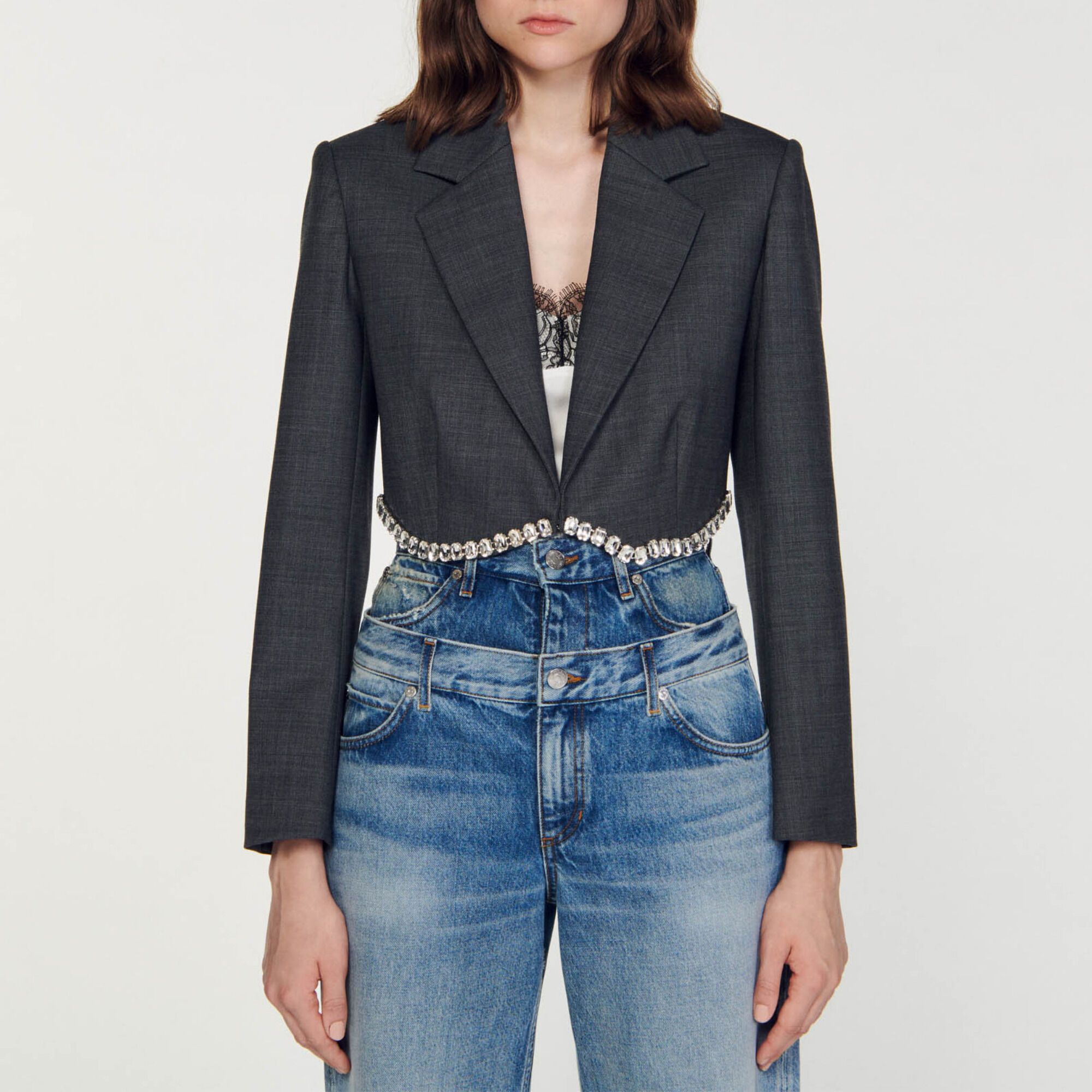 Chaqueta de traje corta