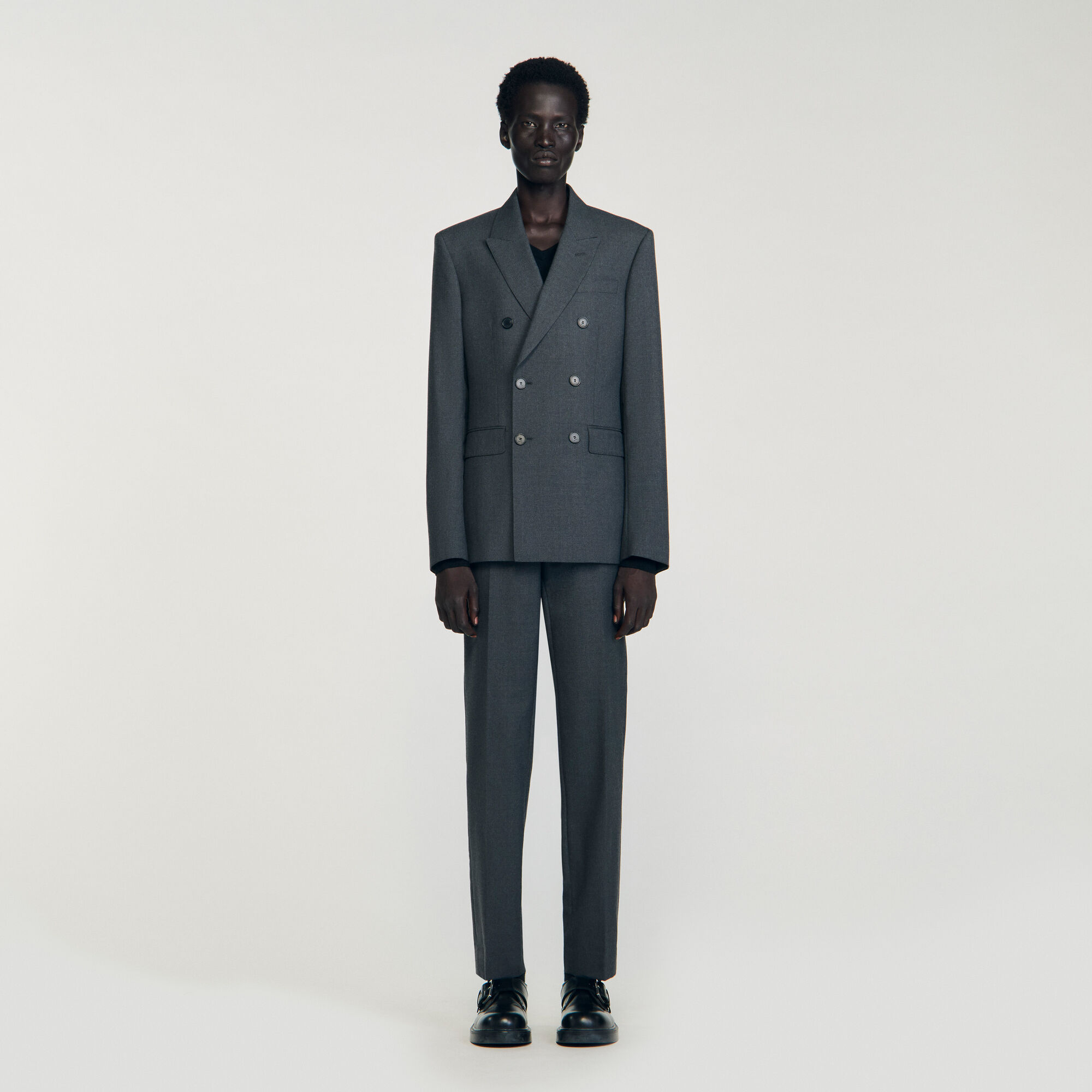 Chaqueta de traje cruzada